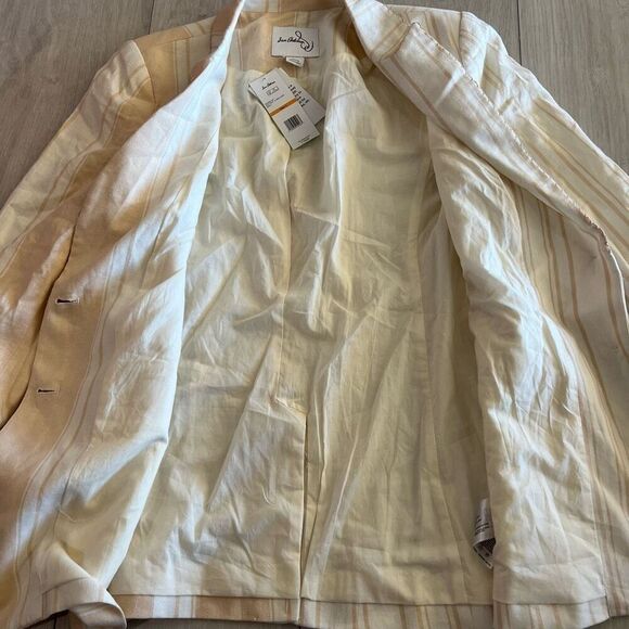 Sam Edelman Women's Enola Twotone Striped Linen Blend Blazer, Size S - Picture 7 of 11